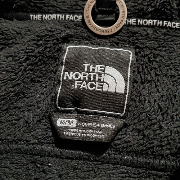 THE NORTH FACE Black Fleece Jacket with Hood Zip Up Size Medium Womans - Picture 3 of 5